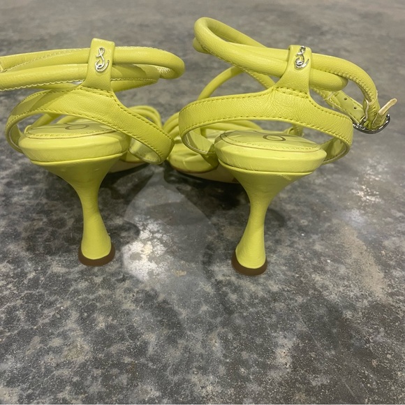 Sam Edelman- SZ 7 Kiwi Leather MAVEN PADDED STRAPPY HEEL - Picture 5 of 10